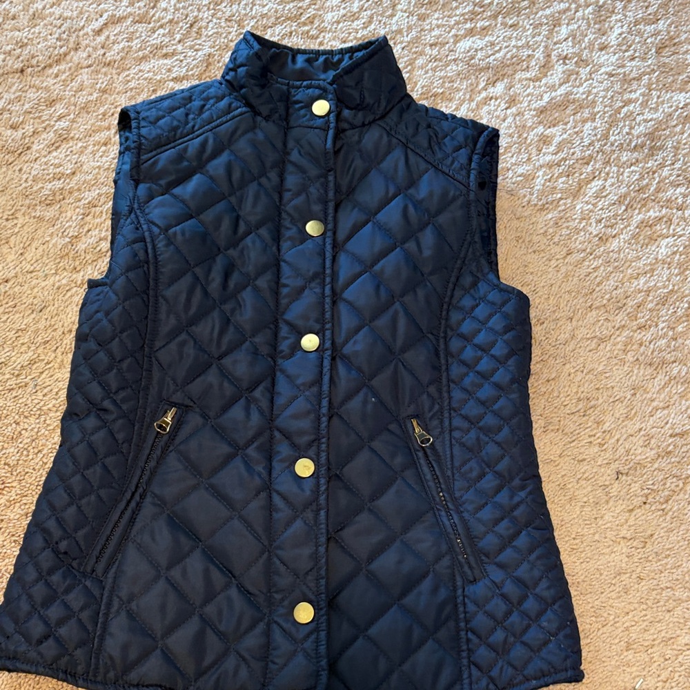 Me Jane Quilted Navy Vest for Kids